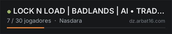 LOCK N LOAD | BADLANDS | AI • TRADERS • UAV • PVE na lista de servidores de DayZ da AR16