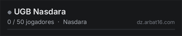 UGB Nasdara na lista de servidores de DayZ da AR16