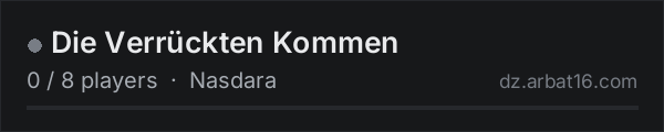 Die Verrückten Kommen on the AR16 DayZ server list