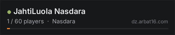 JahtiLuola Nasdara on the AR16 DayZ server list