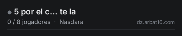 5 por el c... te la na lista de servidores de DayZ da AR16