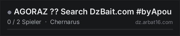 AGORAZ ?? Search DzBait.com #byApou in der DayZ-Serverliste von AR16