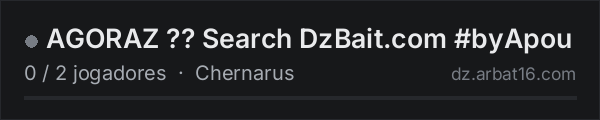 AGORAZ ?? Search DzBait.com #byApou na lista de servidores de DayZ da AR16