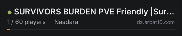 SURVIVORS BURDEN  PVE Friendly  |Survive & Hunt| on the AR16 DayZ server list