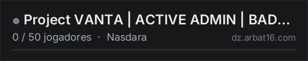 Project VANTA | ACTIVE ADMIN | BADLANDS | PVP | No Stamina na lista de servidores de DayZ da AR16