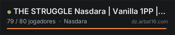 THE STRUGGLE Nasdara | Vanilla 1PP | discord.gg/thestruggle na lista de servidores de DayZ da AR16