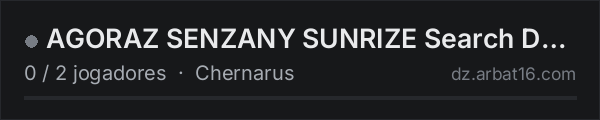 AGORAZ SENZANY SUNRIZE Search DzBait.com #byApou FR PVE FR na lista de servidores de DayZ da AR16