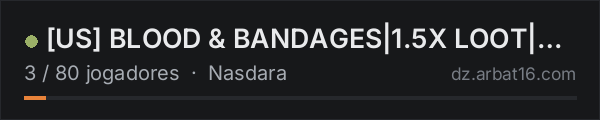 [US] BLOOD & BANDAGES|1.5X LOOT|CLUSTER na lista de servidores de DayZ da AR16
