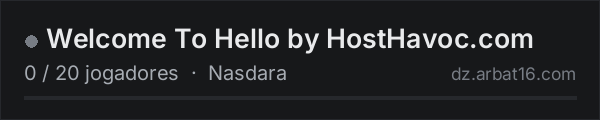 Welcome To Hello by HostHavoc.com na lista de servidores de DayZ da AR16