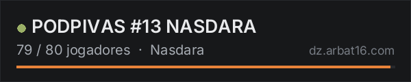 PODPIVAS #13 NASDARA na lista de servidores de DayZ da AR16