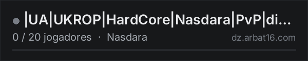 |UA|UKROP|HardCore|Nasdara|PvP|discord.gg/aPryAnrMXS na lista de servidores de DayZ da AR16