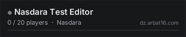 Nasdara Test Editor on the AR16 DayZ server list