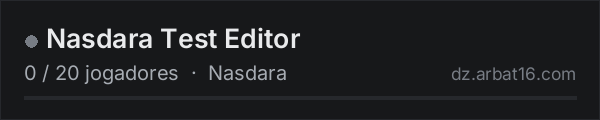 Nasdara Test Editor na lista de servidores de DayZ da AR16