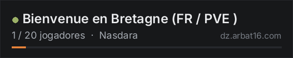 Bienvenue en  Bretagne (FR / PVE ) na lista de servidores de DayZ da AR16
