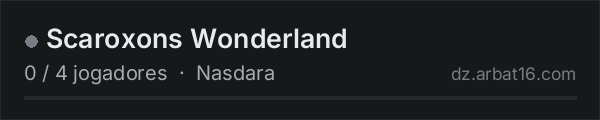 Scaroxons Wonderland na lista de servidores de DayZ da AR16