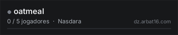 oatmeal na lista de servidores de DayZ da AR16