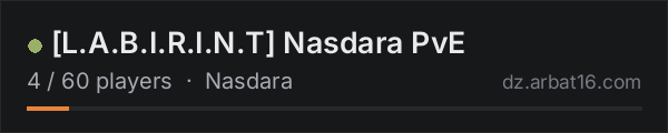 [L.A.B.I.R.I.N.T] Nasdara PvE on the AR16 DayZ server list
