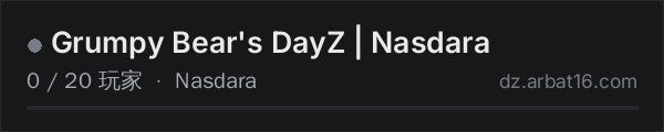 AR16 DayZ 服务器列表中的 Grumpy Bear's DayZ | Nasdara