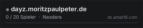dayz.moritzpaulpeter.de in der DayZ-Serverliste von AR16