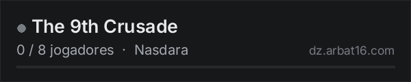 The 9th Crusade na lista de servidores de DayZ da AR16