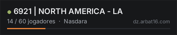 6921 | NORTH AMERICA - LA na lista de servidores de DayZ da AR16