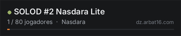 SOLOD #2 Nasdara Lite na lista de servidores de DayZ da AR16