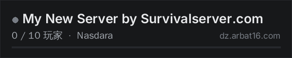 AR16 DayZ 服务器列表中的 My New Server by Survivalserver.com