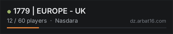 1779 | EUROPE - UK on the AR16 DayZ server list
