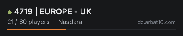 4719 | EUROPE - UK on the AR16 DayZ server list