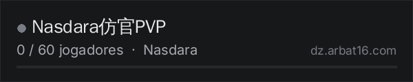 Nasdara仿官PVP na lista de servidores de DayZ da AR16