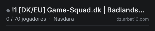 !1 [DK/EU] Game-Squad.dk | Badlands Vanilla | PVP na lista de servidores de DayZ da AR16