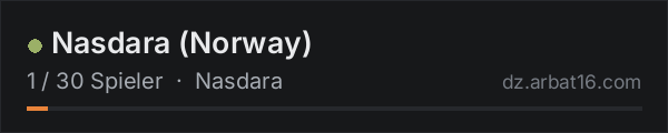 Nasdara (Norway) in der DayZ-Serverliste von AR16