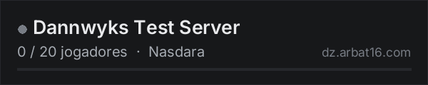 Dannwyks Test Server na lista de servidores de DayZ da AR16
