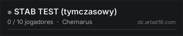 STAB TEST (tymczasowy) na lista de servidores de DayZ da AR16