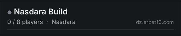 Nasdara Build on the AR16 DayZ server list