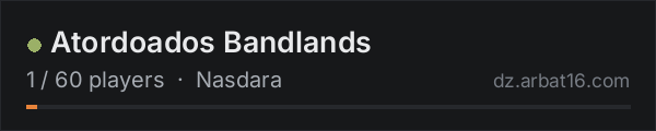 Atordoados Bandlands on the AR16 DayZ server list