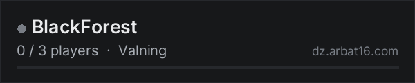 BlackForest on the AR16 DayZ server list