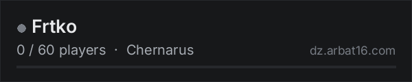Frtko on the AR16 DayZ server list