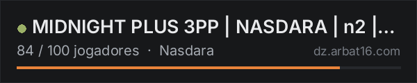 MIDNIGHT PLUS 3PP | NASDARA | n2 |WIPE 15.10 na lista de servidores de DayZ da AR16