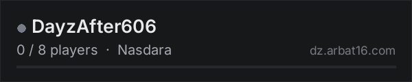 DayzAfter606 on the AR16 DayZ server list