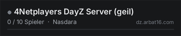 4Netplayers DayZ Server (geil) in der DayZ-Serverliste von AR16