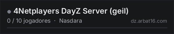 4Netplayers DayZ Server (geil) na lista de servidores de DayZ da AR16