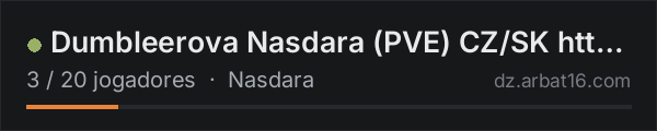 Dumbleerova Nasdara (PVE) CZ/SK https://discord.gg/Dg3CEYqr3s na lista de servidores de DayZ da AR16