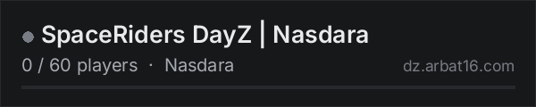 SpaceRiders DayZ | Nasdara on the AR16 DayZ server list