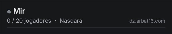 Mir na lista de servidores de DayZ da AR16