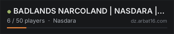 BADLANDS NARCOLAND | NASDARA | 1PP | SEMI VANILLA+ | PVP on the AR16 DayZ server list