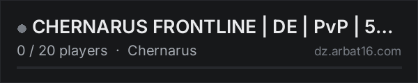CHERNARUS FRONTLINE | DE | PvP | 5X LOOT | TRADER | SNAFU | RaG on the AR16 DayZ server list