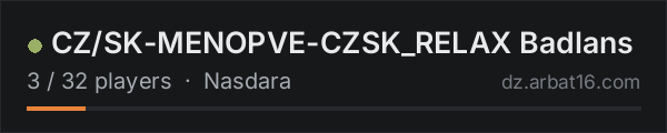 CZ/SK-MENOPVE-CZSK_RELAX Badlans on the AR16 DayZ server list