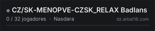 CZ/SK-MENOPVE-CZSK_RELAX Badlans na lista de servidores de DayZ da AR16