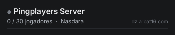 Pingplayers Server na lista de servidores de DayZ da AR16